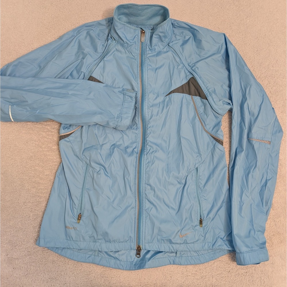 Nike Convertible Jacket/ Vest Size Medium -‎ Blue Light Weight Fit